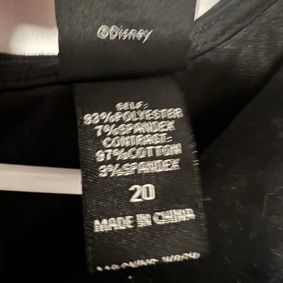 Disney Villains Black Velvet Dress Size 20 Damask Embossed Punk Gothic Grunge - Picture 14 of 15